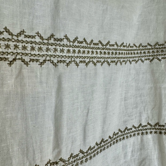 H. Jill Embroidered Linen Tunic Top - Picture 4 of 7